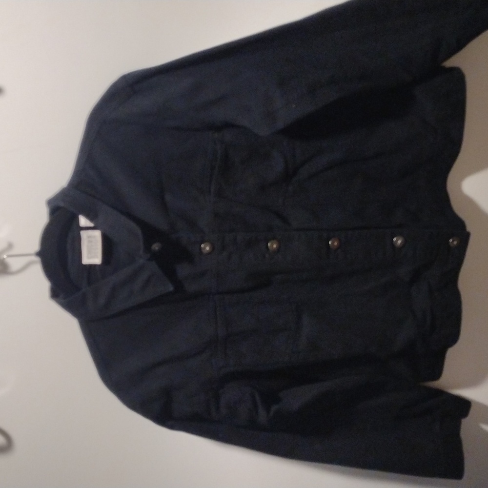 Womens Black denim jacket size 3 CHICOS DESIGNS